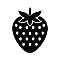Strawberry With Seeds Icon Vector Illustration