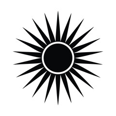 Sunburst Rays Icon Vector Illustration