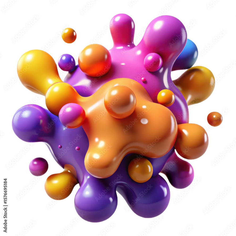 Fototapete abstract colorful liquid splash background design in d rendering vibrant and modern art style 3d ren