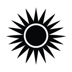 Sun Bold Rays Icon Vector Illustration