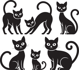 Obraz premium Halloween Silhouette Bundle – Witch, Pumpkin, Bat & Haunted HouseSpooky Halloween Silhouettes – Vector Set for Craft and DesignScary Halloween Vector Silhouettes – Ghosts, Skeletons & MoreHallow