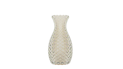 3D Render a vase with a white base and a pattern on the bottom