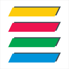 set of colorful banners