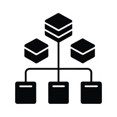 Data Flow Stacked Arrows Icon Vector Illustration
