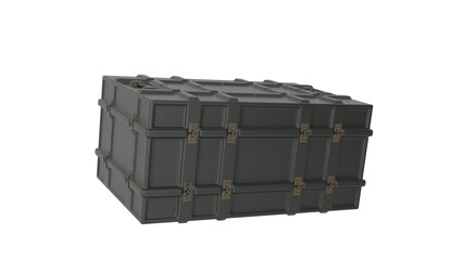 3D Render a black box with a latch on the top
