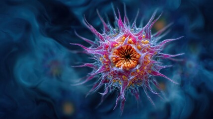 Abstract Microscopic Virus Bacteria Cell Organism Science Biology