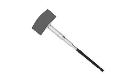 3D Render a hammer with a black handle on a white background