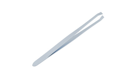 3D Render a pair of tweezers sitting on top of a white surface
