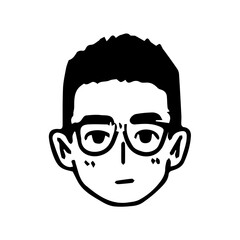 head illustration vector