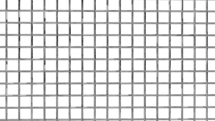 3D Render a metal grid with a white background