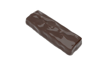 3D Render a chocolate bar with a chocolate filling on top