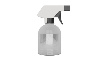 3D Render a plastic spray bottle with a plastic trigger