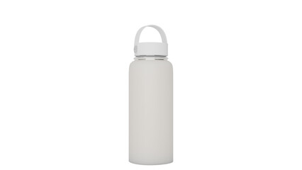 3D Render a white bottle with a handle on a white background