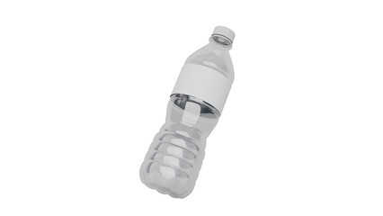 3D Render a plastic bottle with a plastic cap on it