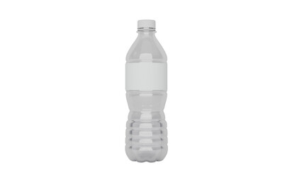 3D Render a plastic bottle with a white cap