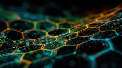 Glowing Abstract Digital Technology Network Data Science