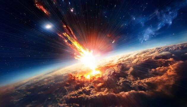 supernova explosion in the universe among gas clouds - Powered by Adobe