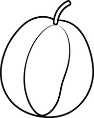 Flat style date fruit cluster line art illustration