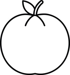 Flat style ugli fruit citrus hybrid line art illustration