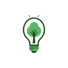 Vector illustration of green energy concept &ndash; eco-friendly power and sustainable energy sources