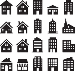 Family house with windows, chimney, tree beside

Village cottage style

House at night (good for spooky/Halloween scenes)

Flat, cartoon, or line-art version

Real estate-themed icon