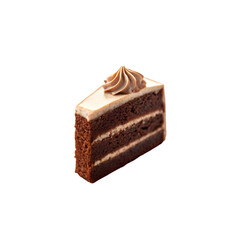 Obraz premium chocolate cake on white