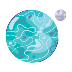 Cosmic Universe Icon with Planets