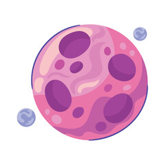 Cosmic Universe Icon with Planets
