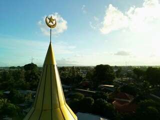 Aerial view of Masjid Al Ikhlas in rural area &ndash; July 6, 2025