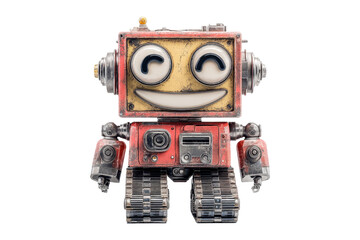 Fototapeta premium Playful robot toy studio photo fun close-up