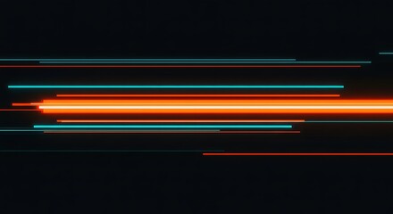 Abstract Neon Light Trails on Dark Background for Adobe Stock