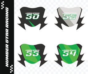 Obraz premium racing number, motorcycle star number, motorcycle decal