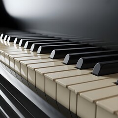 piano keys close up