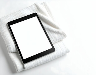 Naklejka premium Tablet PC with Blank Screen on White Background Showing Portable Digital Device for Business and Communication