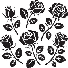 Romantic Rose Flower Silhouette Vector Design

Single Blooming Rose Black Outline Illustration

Vintage Rose Silhouette for Wedding and Valentine

Minimal Line Art Rose Flower Vector Clipart

Elegant 