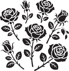 Romantic Rose Flower Silhouette Vector Design

Single Blooming Rose Black Outline Illustration

Vintage Rose Silhouette for Wedding and Valentine

Minimal Line Art Rose Flower Vector Clipart

Elegant 