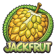 Cartoon illustration of a jackfruit