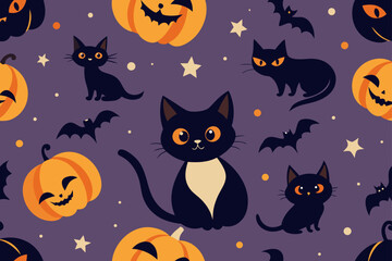 Bold Halloween Pattern Vector Haunted Graphic