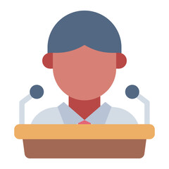 politician figure flat icon for public bribe or corruption flat icon