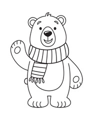 Cute kawaii Christmas Coloring Pages For Kids, Christmas illustration, Vectors line art, printable coloring pages, Christmas elements, winter, Christmas holiday