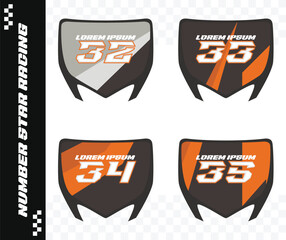 racing number, motorcycle star number, motorcycle decal