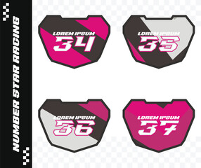 racing number, motorcycle star number, motorcycle decal