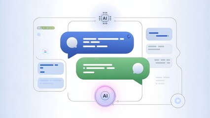AI Chatbot Interface Conversation messages