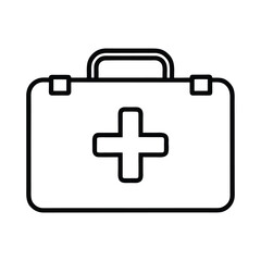 First aid kit line icon for healthcare and medical support services