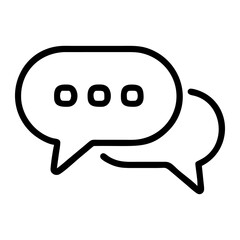 Naklejka premium Two speech bubbles representing communication and dialogue, set against a minimalistic background