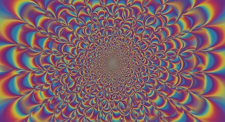 Hypnotic rainbow art displays swirling colors in a mesmerizing kaleidoscope of psychedelic and vibrant patterns.
