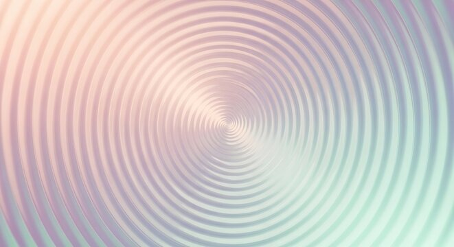 Circular gradient rings pattern radiates, offering a calming and hypnotic design with soft pastel shades and concentric elements.