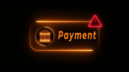 Online payment fraud warning  concept on the transparent background. Facing potential fraud, phishing, and cyber security threats in financial transactions. Motion graphics of online payment warning. - Powered by Adobe