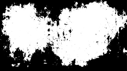 Symmetrical Grunge Texture Background, Abstract Black and White Ink Splatter Vector Overlay