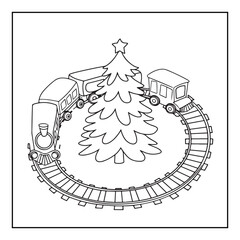 Christmas Coloring Book Pages, Kids, Adults, Teens, Black and white Drawing, Line Art, Vector Illustration, bold and easy, Coloring book, Coloring Pages, Printable Designs